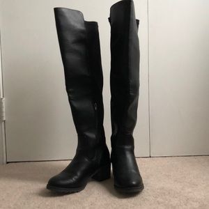 Sugar Black Knee-High Boots